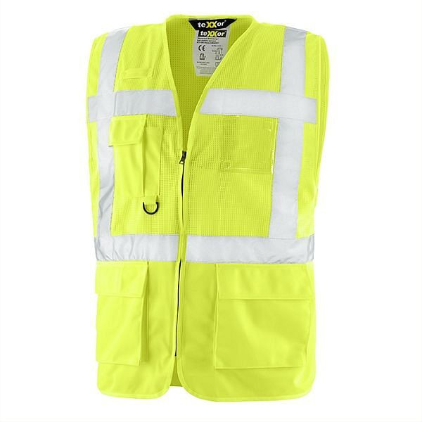 teXXor Warnschutz-Weste AMHERST, Farbe: leuchtgelb, Größe: XL, 4214-XL