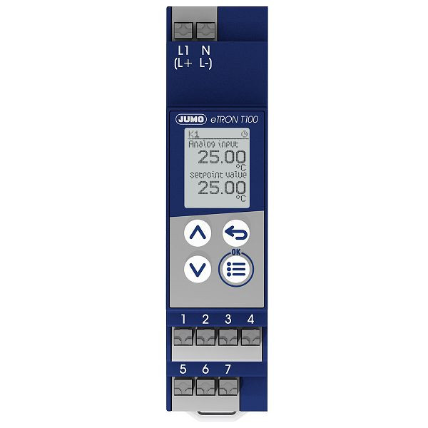 JUMO Digitaler Thermostat, DC 12 bis 24 V/AC 24 V, Thermoelemente, 00721354