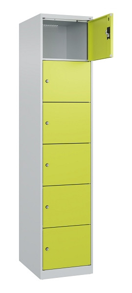 C+P Schließfachschrank Evolo PLUS, 6 Fächer, 1850x400x500mm, 7035/0024, 049000-126 S10015