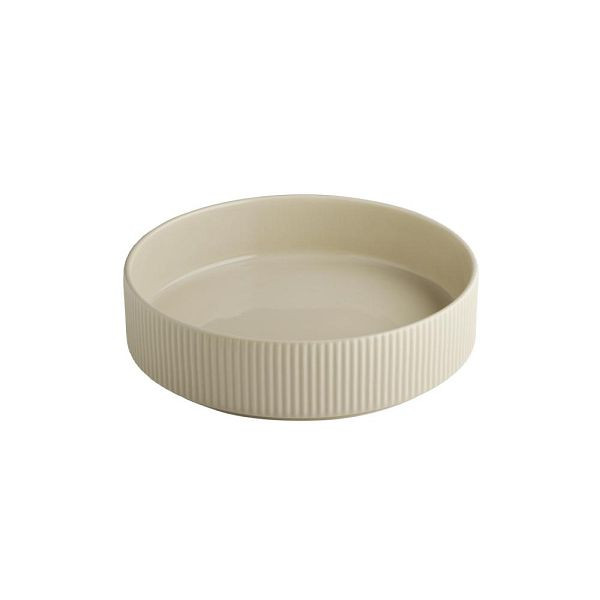 APS Teller / Schale THE GRID - Porzellan, Ø 23 cm, 1,3 Liter, Farbe sand, stapelbar, 19040