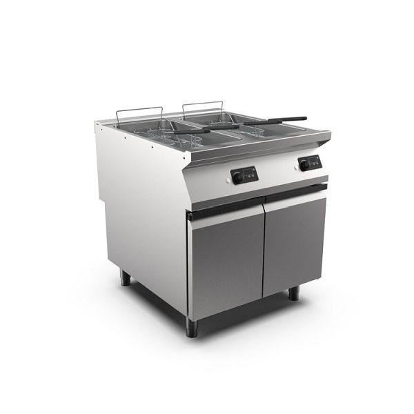 Mareno M1-900 elektrische Fritteuse 2x 22 Liter, mit Türen, digital einstellbar, 80cm, FR98E22KA, 191.412
