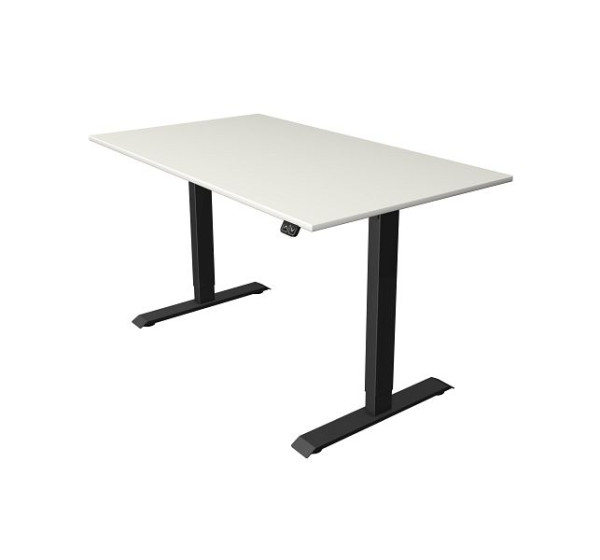 Kerkmann Sitz-/Stehtisch Move 1 anthrazit, B 1400 x T 800 mm, elektrisch höhenverstellbar von 740-1230 mm, Weiß, 10182410