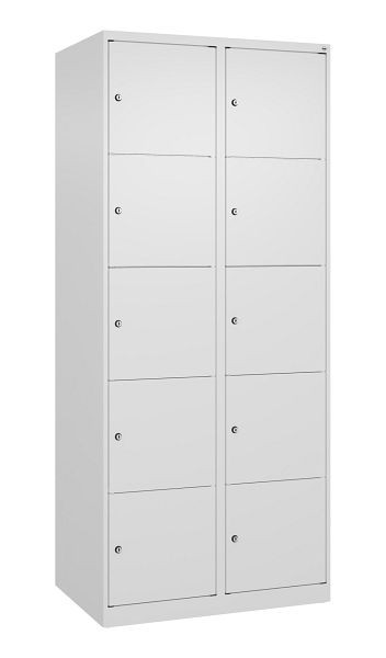 C+P Schließfachschrank Classic PLUS, 2 Abteile, 1850x800x500mm, 9016/9016, 080000-225 S10012