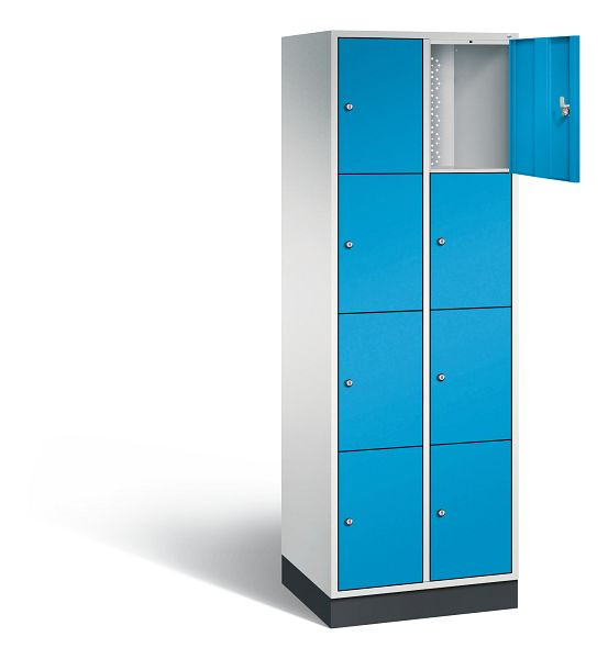 C+P Schließfachschrank Intro, H1950xB620xT490mm, Farbe: Lichtgrau / Lichtblau, 8470-201 S10055