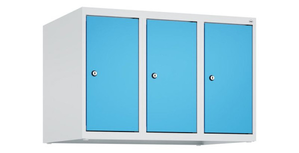 C+P Schrankaufsatz Classic PLUS, Aufsatzschrank, 7035, Zylinderschlösser, 500x750x500mm, Lichtblau, 080090-39 S10019