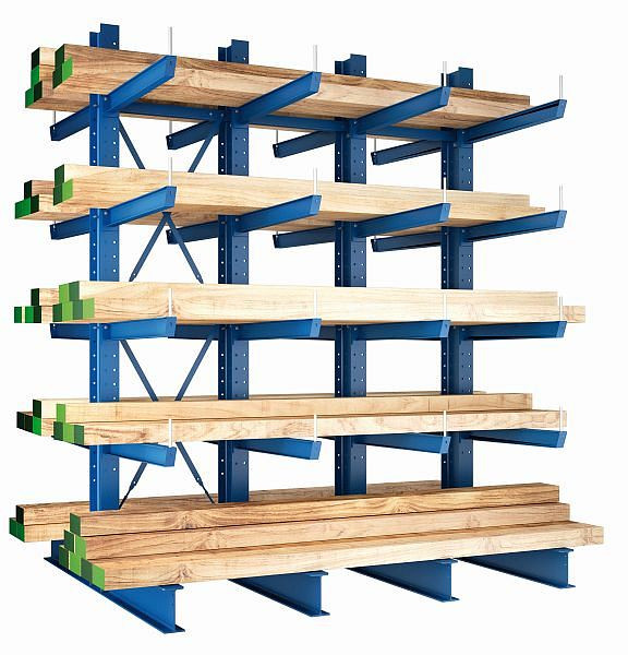 Meta Kragarmregal MULTISTRONG HEAVY 5 Felder IPE200 doppelseitig 4000x1250 mm, 200184974
