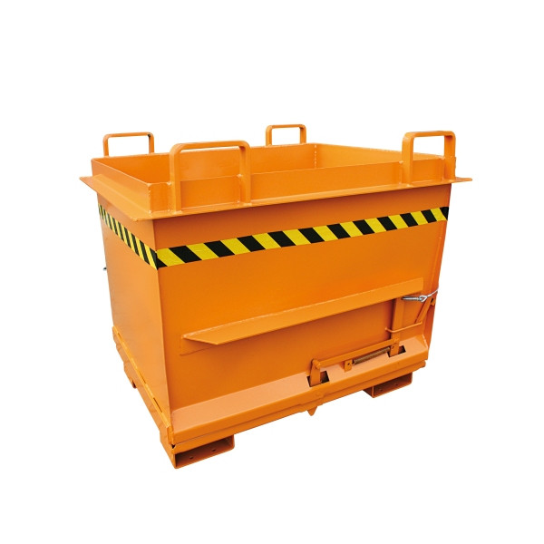 Eichinger Industrie Klappbodenbehälter in konischer Ausführung, 1000 kg, 500 Liter reinorange, 20330800000000