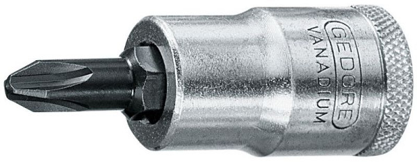 GEDORE Schraubendrehereinsatz 1/2'' für Kreuzschlitzschrauben PH 2, 6656650