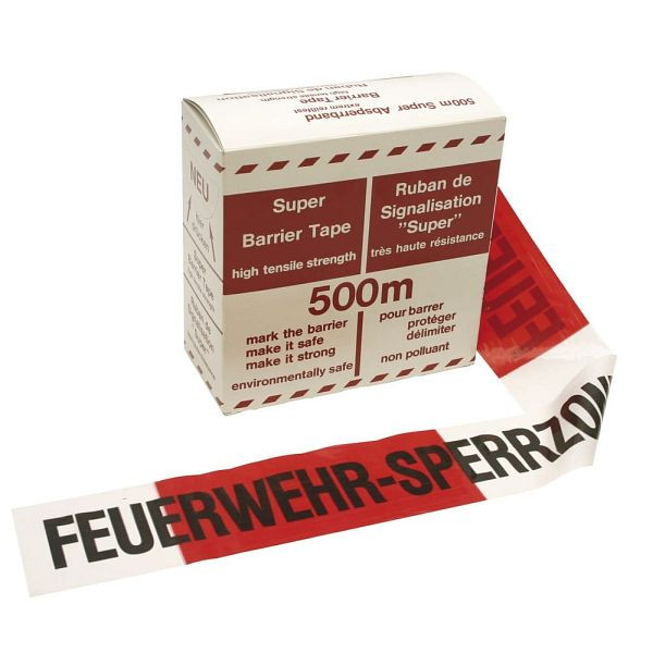 MBS Zivilschutz Absperrband, Farbe rot/weiß - 500m - FEUERWEHR-SPERRZONE, 100566