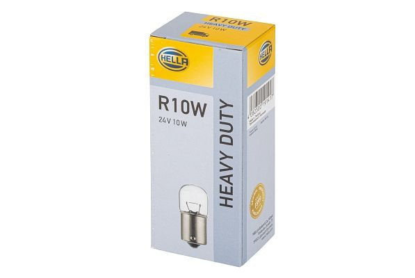 HELLA Halogen-Glühlampe, R10W, Heavy Duty, 24V, 10W, Sockelausführung Glühlampe: BA15s, Schachtel, 8GA 002 071-251