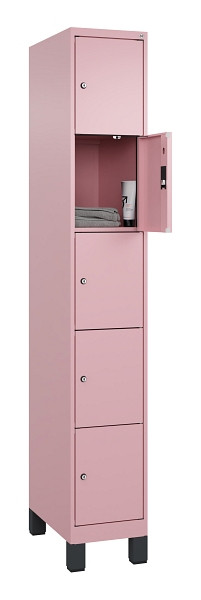 C+P Schließfachschrank Evolo PLUS, mit Füßen, 5 Fächer, 1950x300x500mm, 3015/30, 049010-105 S10024