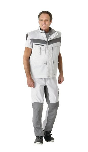 Planam Plaline Winterweste, reinweiß/zink, Größe 4XL, 2583068