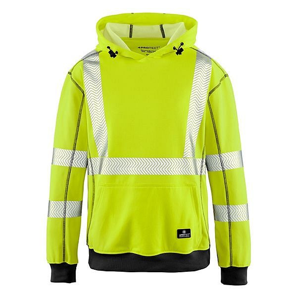 4PROTECT Warnschutz Hoodie Portland, Farbe: leuchtgelb, Größe: L, 3446-L