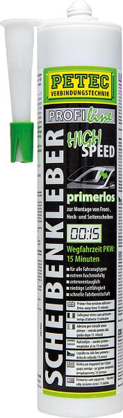 Petec Scheibenkleber High Speed, Kartusche 290ml, VE: 12 Stück, 84300