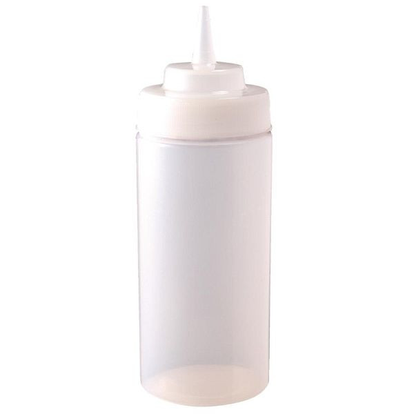Vogue Quetschflasche extra breit klar 454ml, einfacher Schraubverschluss zum Nachfüllen, E092