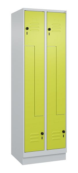 C+P Z-Spind Classic PLUS, C Z-Spind, Classic PLUS, Sockel, 4 Abteile, 1950x600x500mm, 7035/0024, Drehriegel, 080023-204 S10010