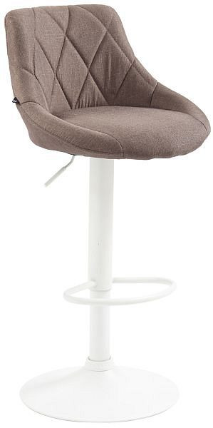 CLP Barhocker Lazio Stoff weiß, taupe, 321791, 4251756486938