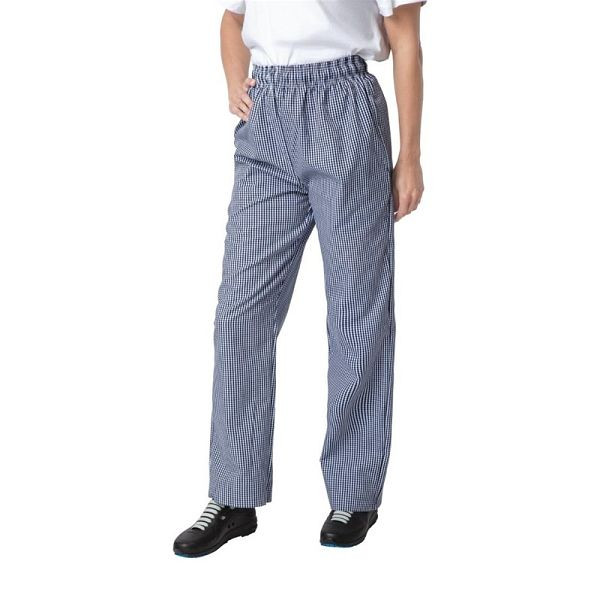 Whites Unisex Kochhose Vegas blau weiß kleinkariert S, B311-S