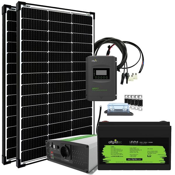 Offgridtec Autark Pro M 200W Solaranlage - 1500W AC Leistung 100Ah LiFePO4 Akku, 4-01-019925