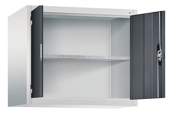 C+P Aufsatzschrank Acurado, H790xB930xT500mm, Farbe: Lichtgrau / Schwarzgrau, Muldengriff, 9285-009 S10130