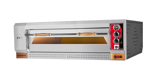 GMG Pizzaofen Compact S, 4x Ø 35 cm, 5 kW 400V, stapelbar, mit Schamottsteinboden, 1 Backkammer, PCS70E