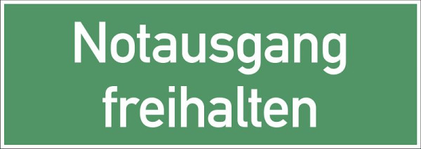 Moedel Notausgang freihalten, Folie, 297x105 mm, 98499, 4060081036349