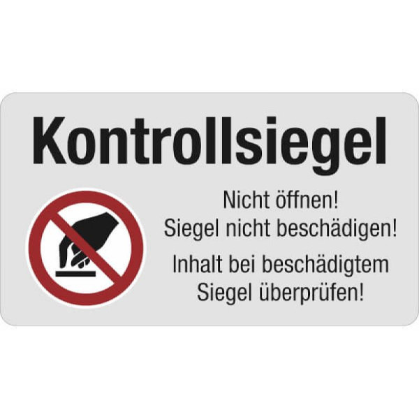 Stein HGS Kontrollsiegel 'Inhalt bei beschädigtem Siegel überprüfen', VE: 500 Stück, Schachbrettfolie, 60056.0002