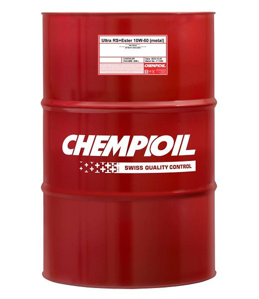 CHEMPIOIL Motorenöl für PKW und Kleintransporter 9705 Ultra RS+Ester 10W-60, VE: 208 l, CH9705-DR