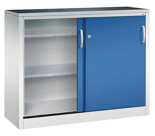 Bedrunka+Hirth Schiebetürenschrank mit Druckzylinderschloss, Maße in mm (BxTxH): 1600 x 600 x 1000, 04.256.16H10