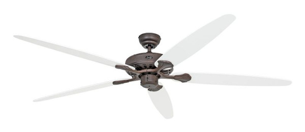 CasaFan Deckenventilator Classic Royal 180 Braun antik-Lack weiß/Lack lichtgrau, 518021