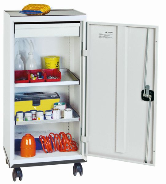 stumpf Werkzeug- und Materialschrank Serie 2000, 7035/7035, 1 Schublade, 2 Fachböden, Rolluntersatz, 2093107