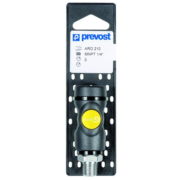 Prevost Kupplung mit zylindrischem Außengewinde Aro210 auf Lochplatte G 3/8, ASI 061152CP