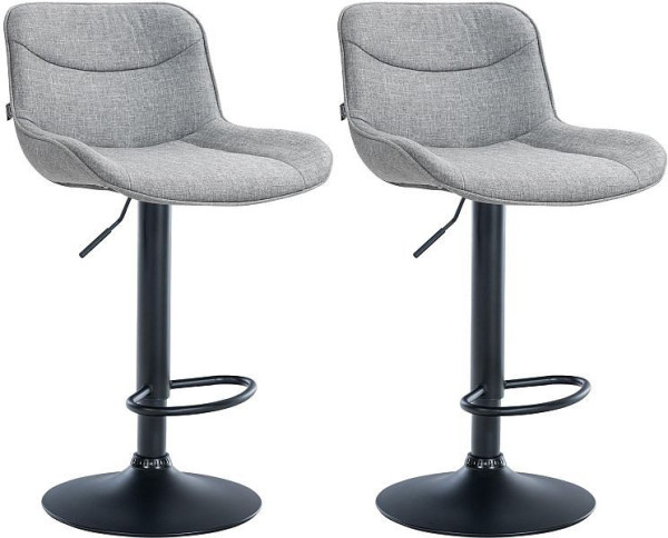 CLP Barhocker Vonore Stoff schwarz, grau, VE: 2 Stück, 325236