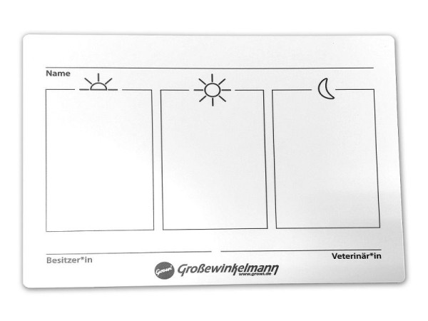 Growi Stalltafel "Futterplan", Farbe weiß mit Schriftzug, 10050870