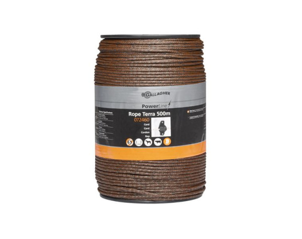 Gallagher PowerLine Cord 500m terra, 072460, 8713235072460