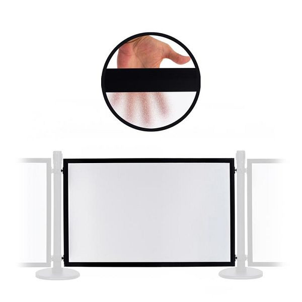 ALLPAX Trennwand, milchig, 1260 x 864 mm für Abgrenzungsständer, 10023769