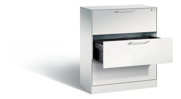 C+P Hängeregistraturschrank Asisto, H1010xB800xT435mm, Farbe: Lichtgrau, Bügelgriff, 146043-312 S10006