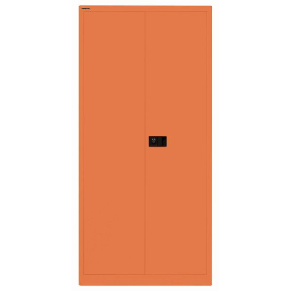 Bisley Flügeltürenschrank UNIVERSAL, 4 Fachböden für 5 Ordnerhöhen, Breite 914 mm, Tiefe 500, mit verzinkten Fachböden, 603 orange, HC782S4G603