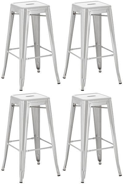 CLP Barhocker Joshua, silber, VE: 4 Stück, 312752, 4251756405410