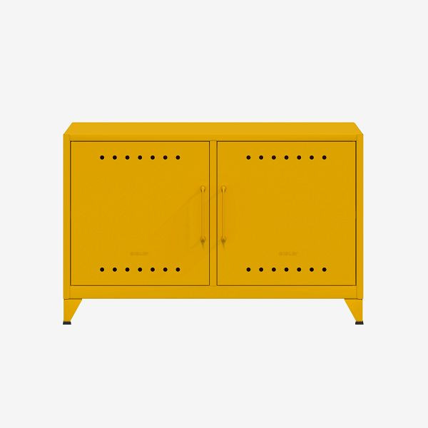Bisley Fern Cabby Sideboard, mit festem Fachboden, Kabeldurchlass in der Rückwand und Klett-Kabelhalter, sunflower (642), FERCAB642