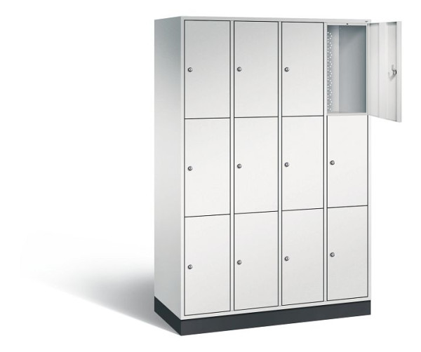 C+P Schließfachschrank Intro, H1950xB1220xT490mm, Farbe: Lichtgrau, 8370-401 S10006