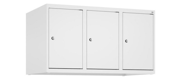 C+P Schrankaufsatz Classic PLUS, Aufsatzschrank, 9016/9016, Zylinderschlösser, 500x900x500mm, 3 Abteile, 080090-30 S10029