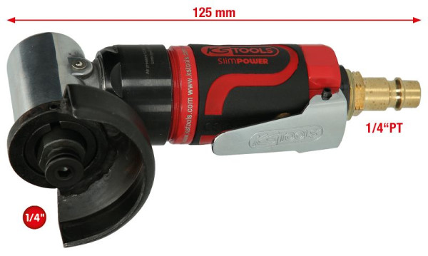 KS Tools 1/4" SlimPOWER Mini-Druckluft-Stab-Trennschleifer, kurz, 515.5550