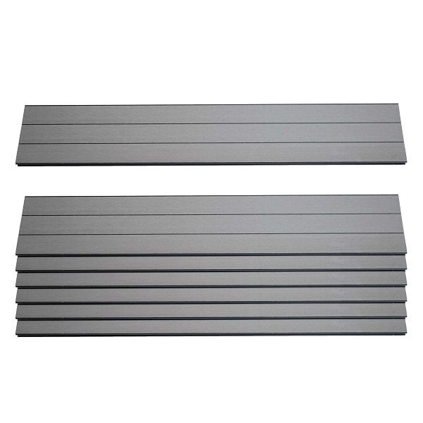 Mendler 7er Set Latten für WPC-Sichtschutz Sarthe, Bretter Windschutz, ca. 1qm, 90cm, grau, 76237+76240