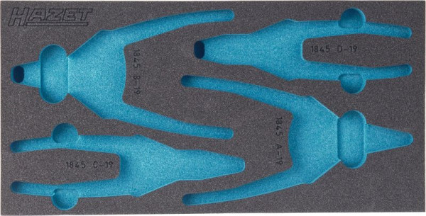 Hazet 2-Komponenten Weichschaum-Einlage, für 163-124/4, Abmessungen / Länge: 342 mm x 172 mm, 163-124L