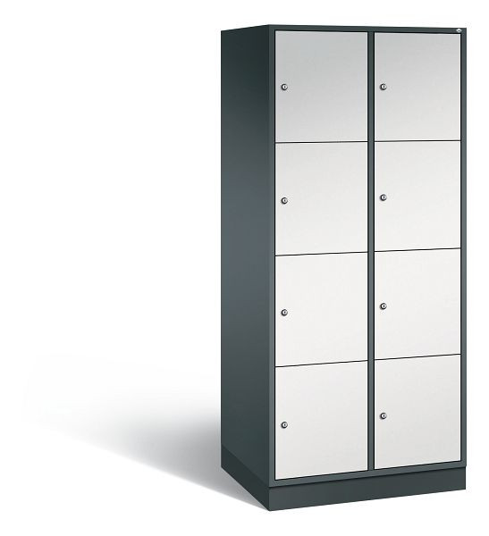 C+P XL-Schließfachschrank Intro, 8 Fächer, H1950B820T590 mm, Anthrazit/Grau, 8470-203 S10093