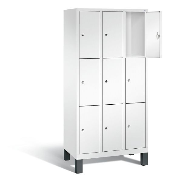 C+P Schließfachschrank Evolo, H1850xB900xT500mm, Farbe: Verkehrsweiß, 48010-303 S10158
