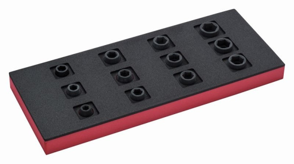 Bahco 1/3 Einlage, Kraft‐SteckschlüsselEinsätze + Zubehör 1/2", 12-teilig, FF1E2212