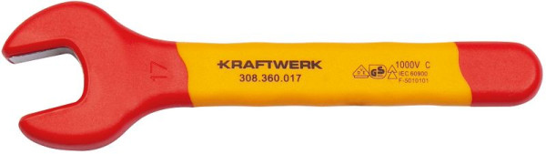 Kraftwerk Maulschlüssel 17 mm VDE, 308.360.017, 7612206135917