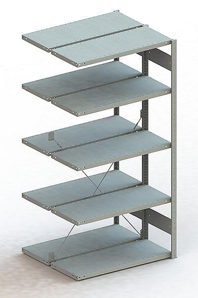 Meta S3 Steckregal CLIP 230 DAR 2000x1000x400 mm, verzinkt, Bodenanzahl: 2 x 5, 200180835